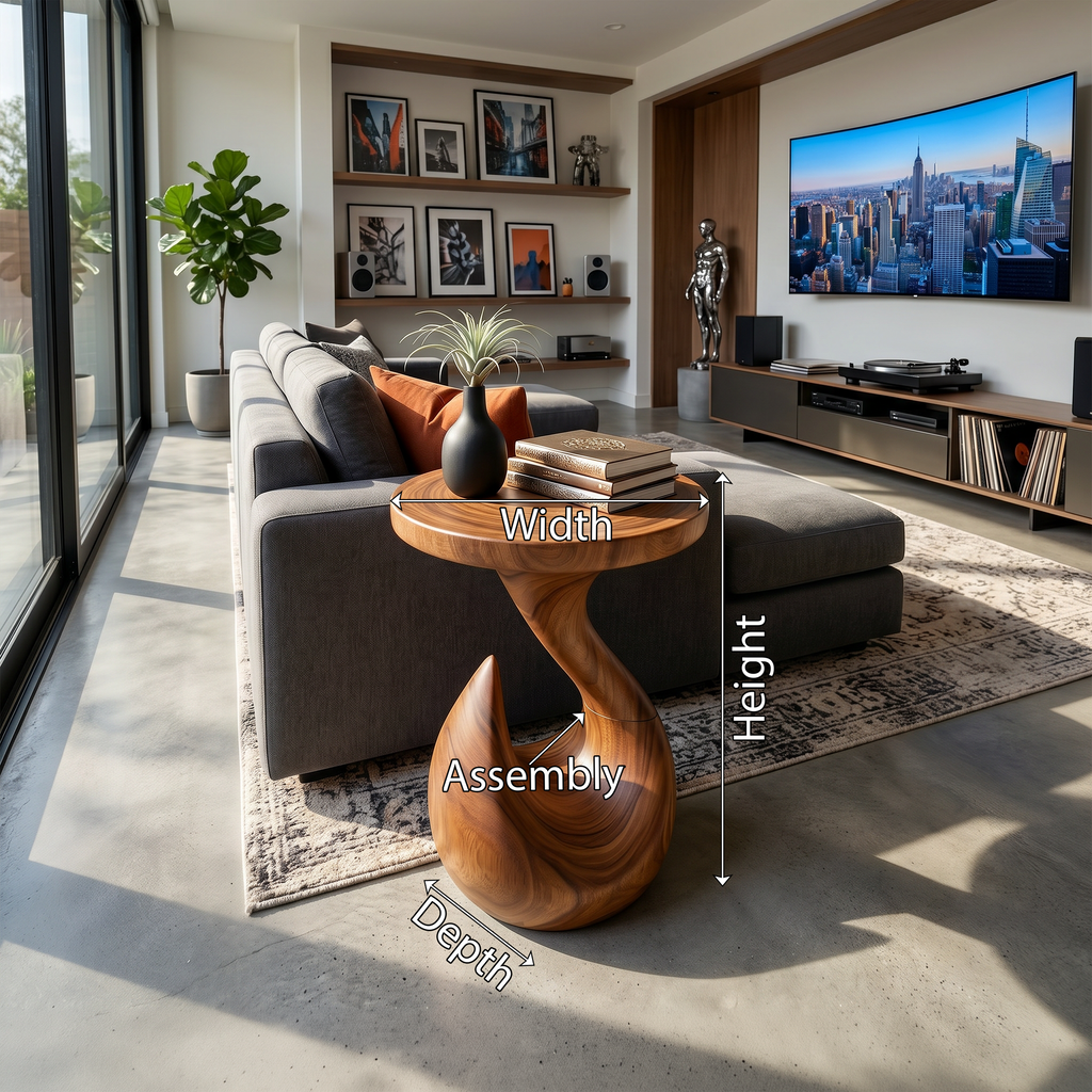 Contemporary Round End Table Luxury Lounge