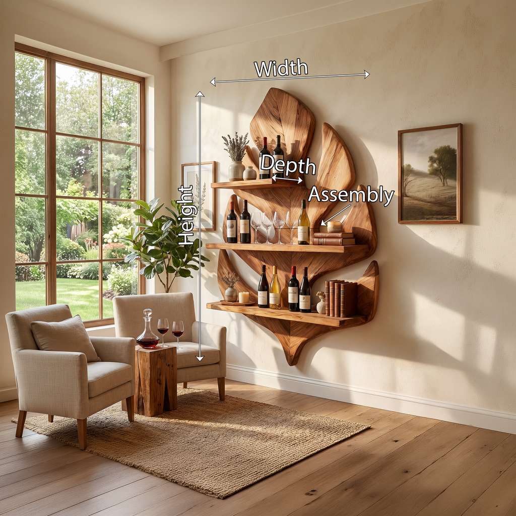 Boho Wall Wine Rack For Living Space Wine Arrangement