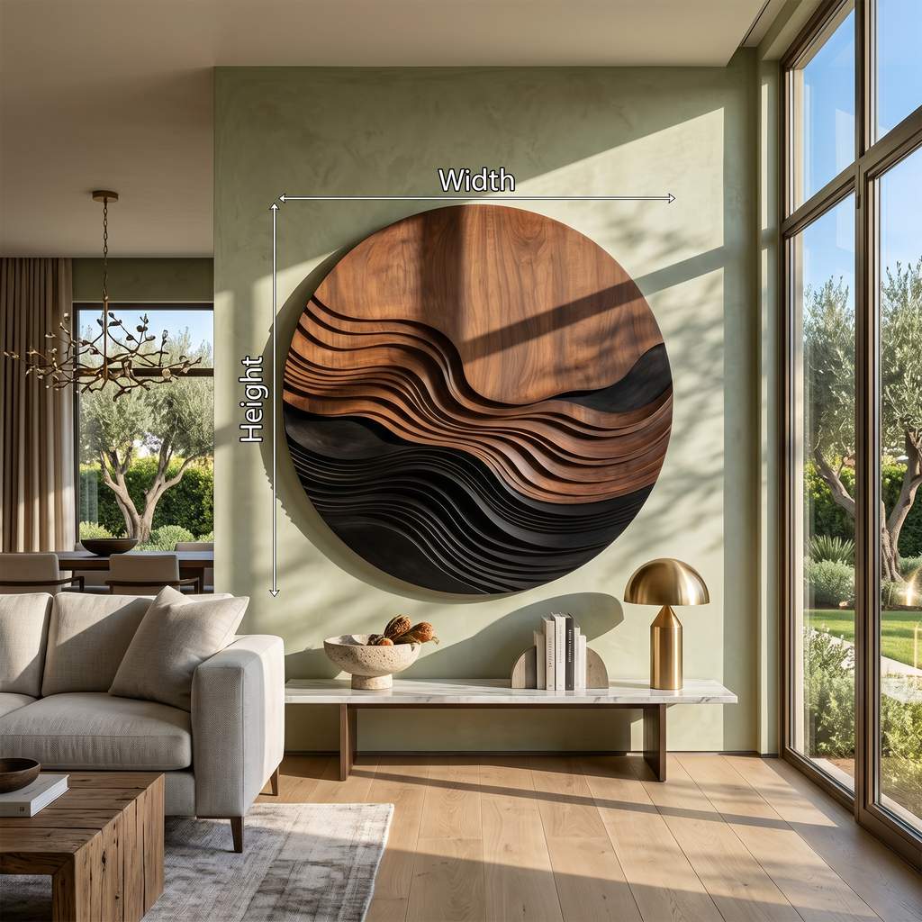 Contemporary Wave Pattern Wall Art For Entryway - view 5