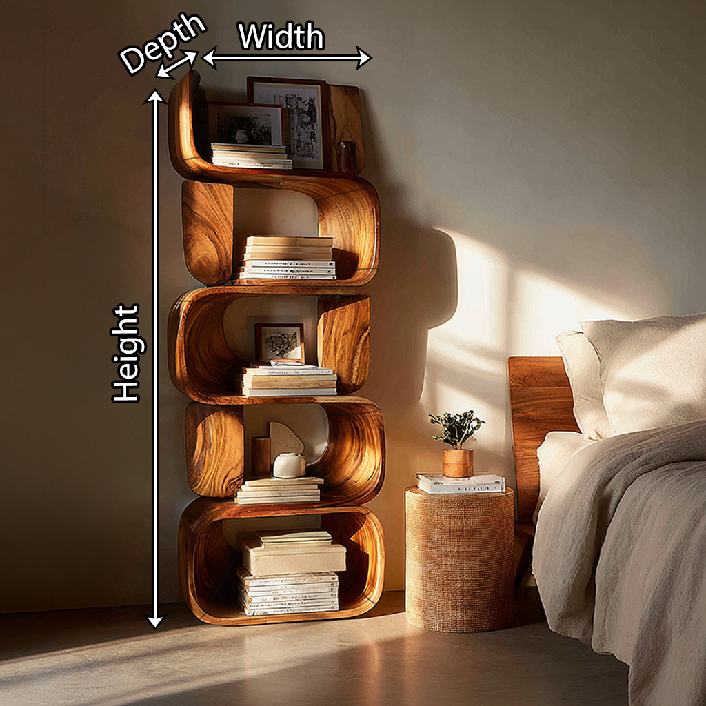 Contemporary Modern Unique Bookshelf Living Room Storage