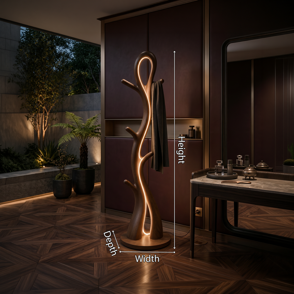 Contemporary Botanical Lamp With Hooks For Lounge