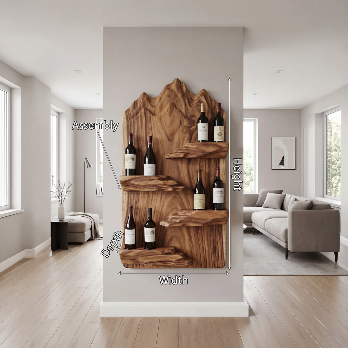 Contemporary Landscape Bottle Holder For Modern Interior