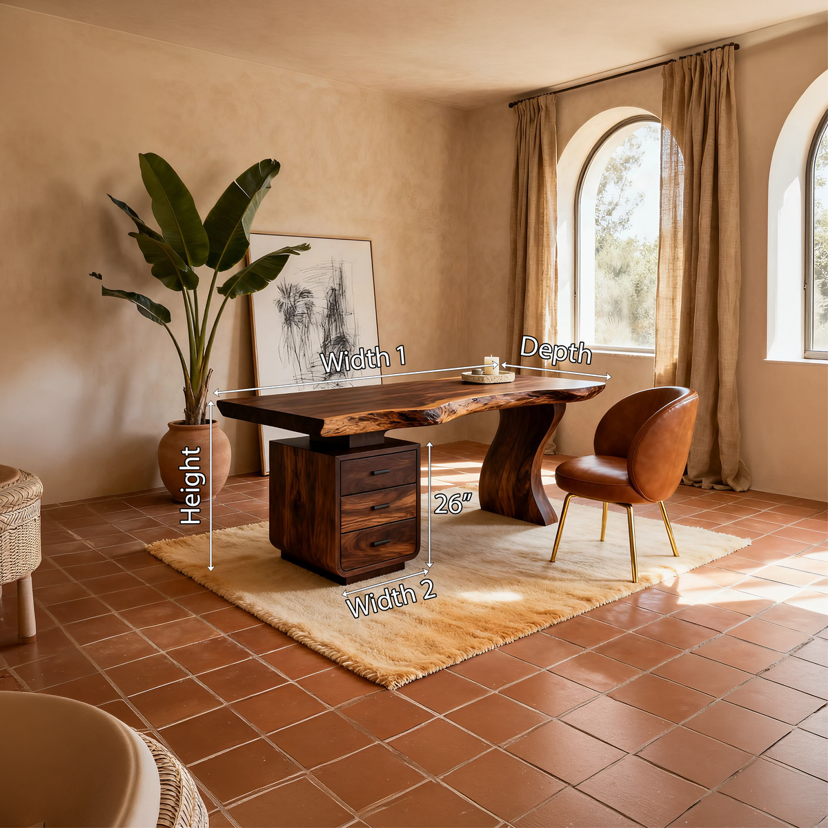 Contemporary Home Office Desk For Artistic Living Room