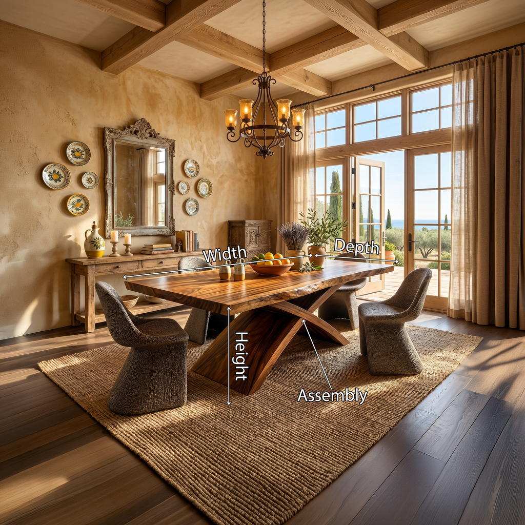 Contemporary Organic Edge Dining Table For Dining Interior
