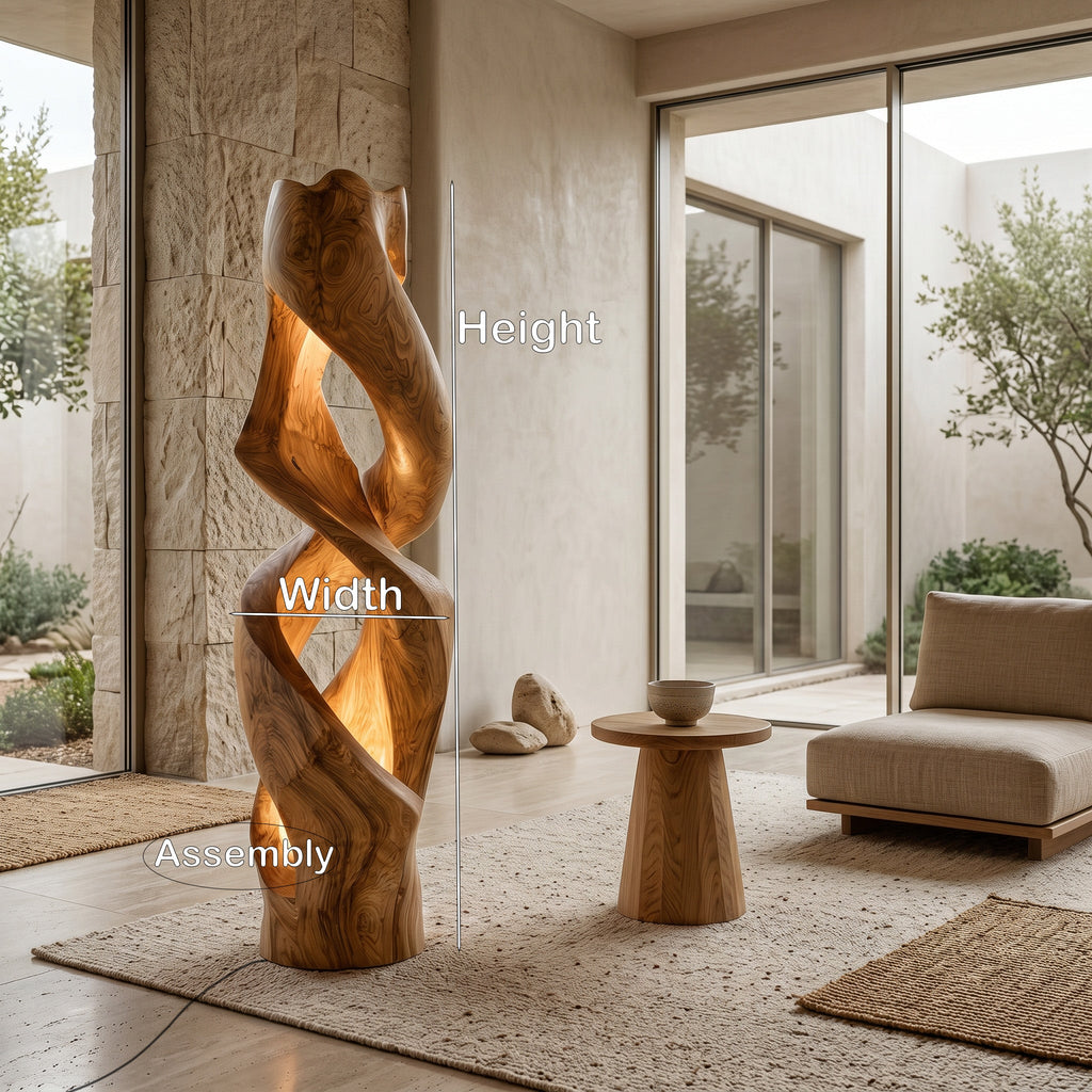 Contemporary Abstract Twisted Floor Lamp For Living Room