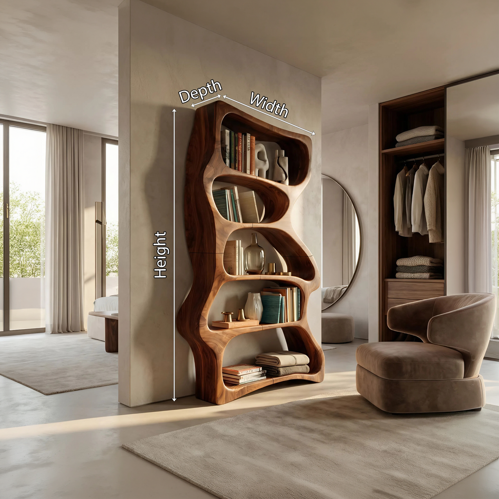Contemporary Decorative Bookcase Storage Organizer For Living Room