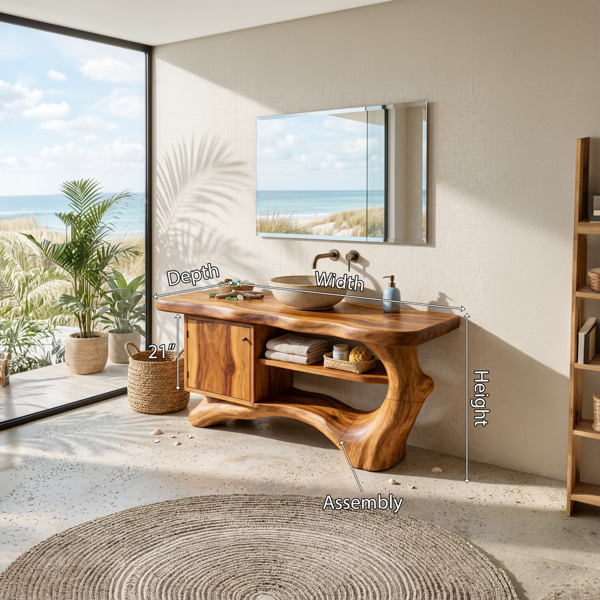 Contemporary Floating Vanity For Small Bathroom Space