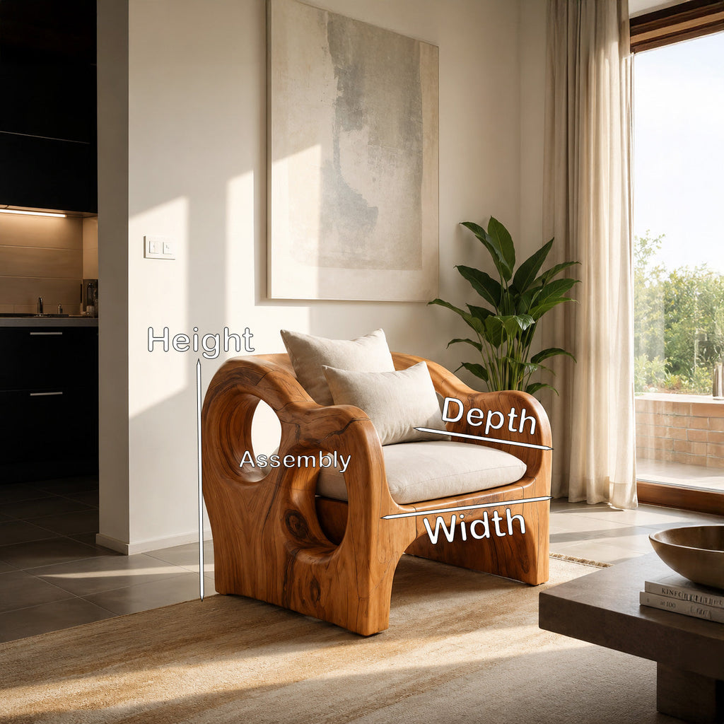 Artistic Sculpted Armchair For Living Room Or Lounge