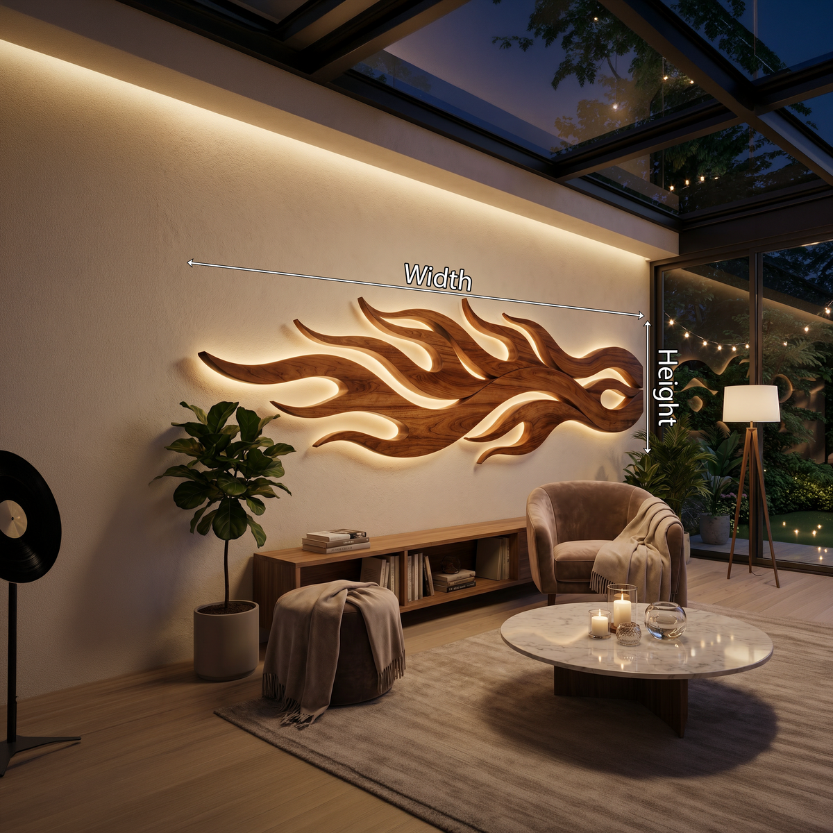 Contemporary Organic Wall Panel For Entryway Interior Space