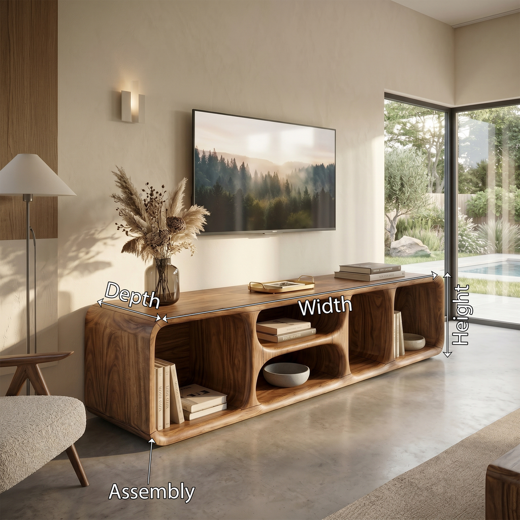 Contemporary Wooden TV Unit Luxury Interior - view 8
