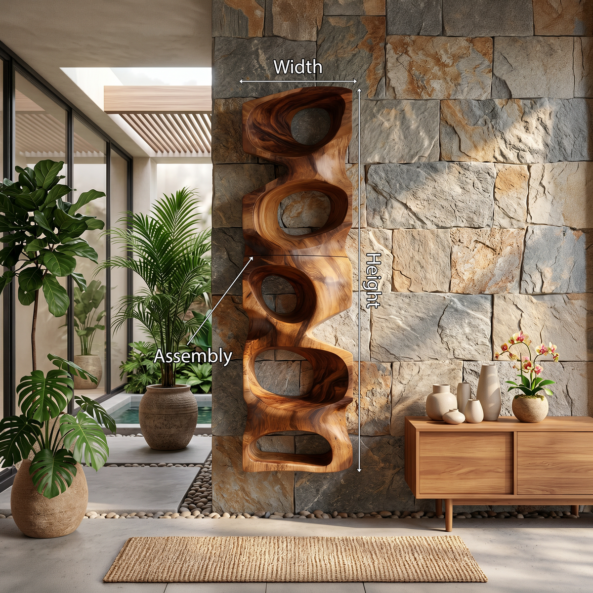 Contemporary Sculptural Display Shelf For Living Room