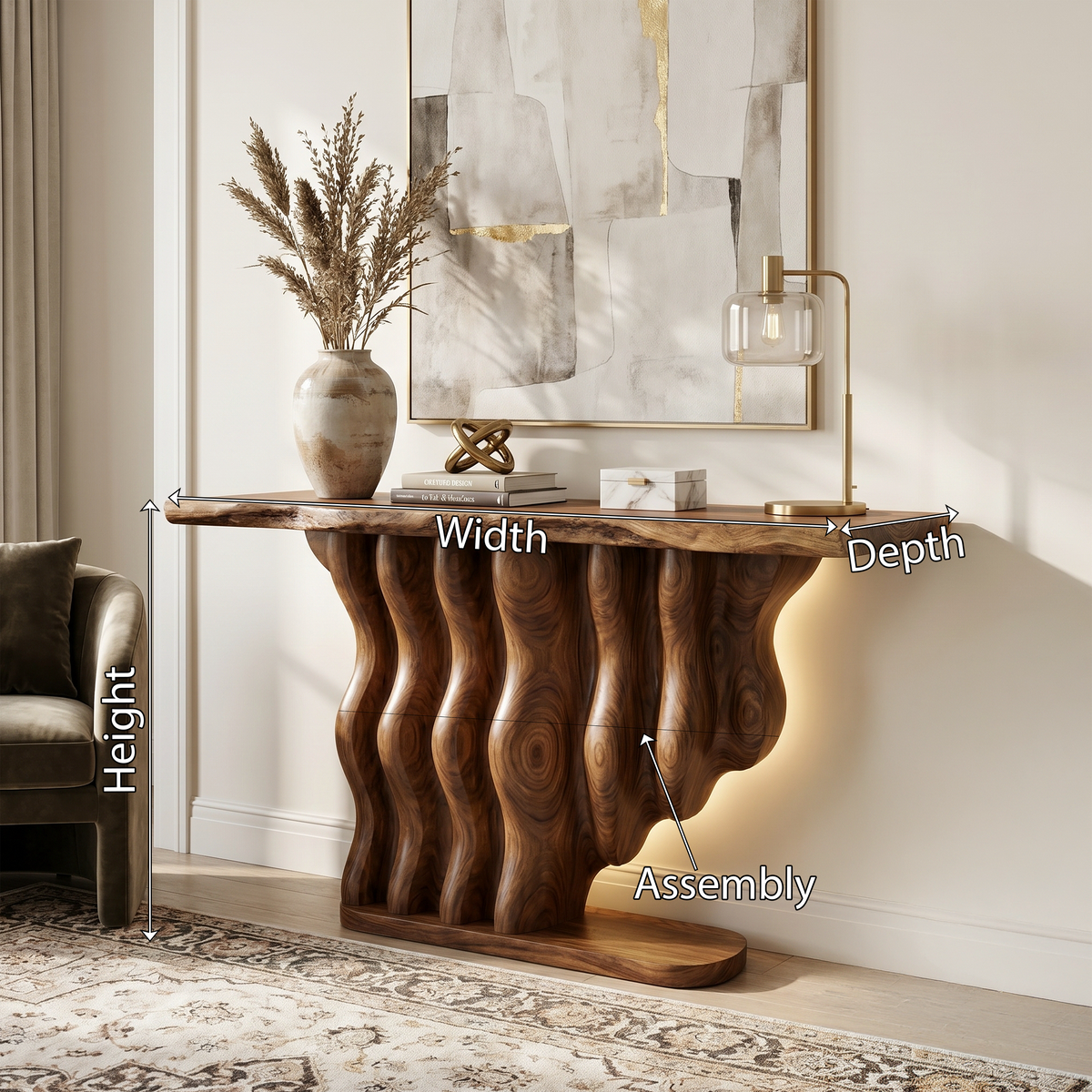Coastal Infinity Base Console Table Beach House