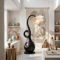 Contemporary Floor Lamp With Organic Sculptural Base And Blooming Flower Design - view 4