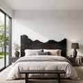 Contemporary Live Edge Wood Headboard For Bedroom - view 4