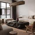 Contemporary Coffee Table With Sculptural Carved Drawer Front For Living Room - view 4