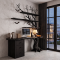 Contemporary Halloween Writing Desk With Haunted Tree Silhouette For Bedroom - view 4