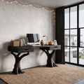 Contemporary Halloween Storage Desk With Pumpkin Display Shelves For Home Office - view 4