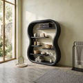 Contemporary Organic Bookshelf With Curved Frame