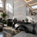 Contemporary Organic Accent Table For Open Living Space