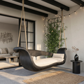 Artistic Sculptural Wooden Swing Bed Coastal Living Collection