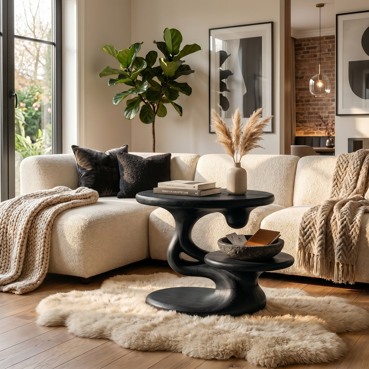 Contemporary Floating Side Table Mountain Retreat