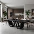 Contemporary Two Wavy Legs Dining Table For Dining Room - view 4