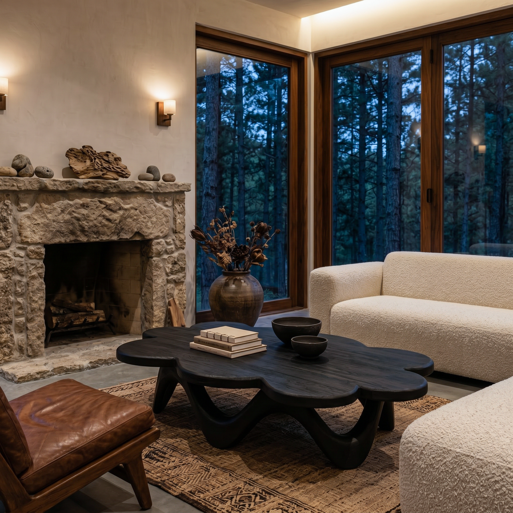 Contemporary Sculptural Flower Coffee Table For Luxury Home