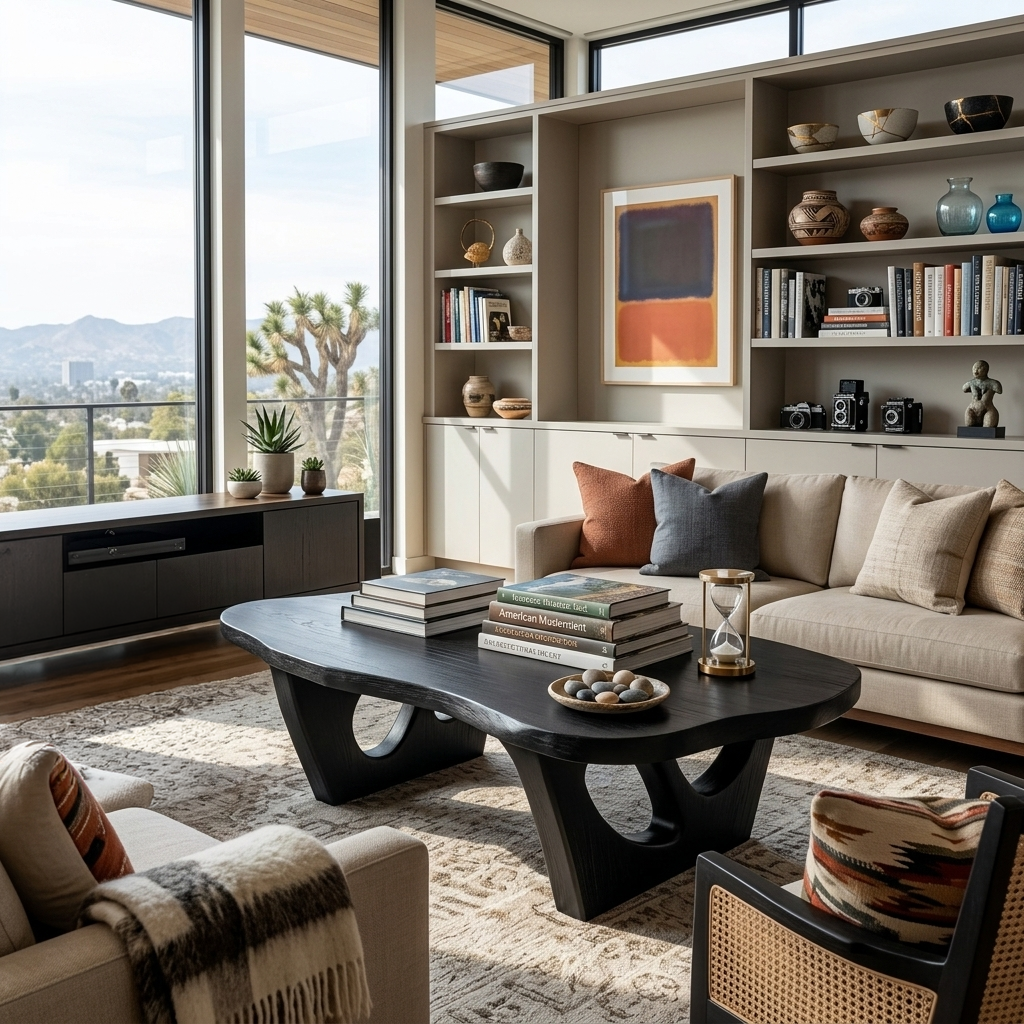 Contemporary Sculptural Coffee Table For Modern Living Room
