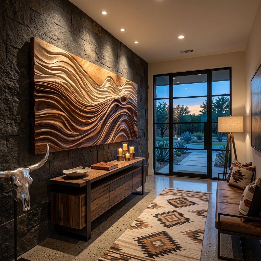 Contemporary Natural Wood Wall Art For Wall Decor