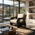 Contemporary Curved Armchair Executive Office Lounge