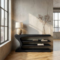 Artistic Natural Wood Console Table For Minimal Entry Interior