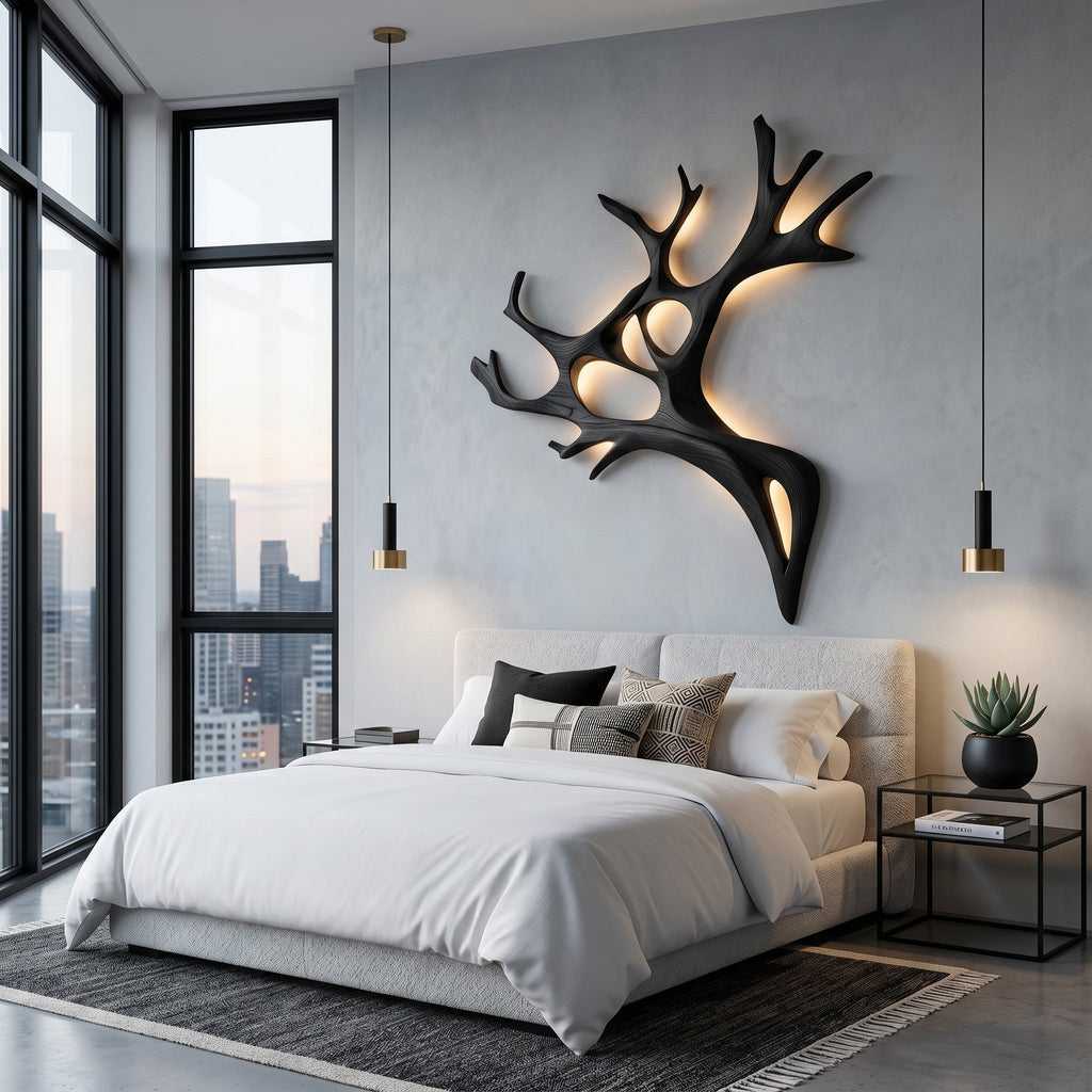 Artistic Wooden Wall Light For Home Decor