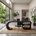 Contemporary Freeform Executive Desk Home Office Studio