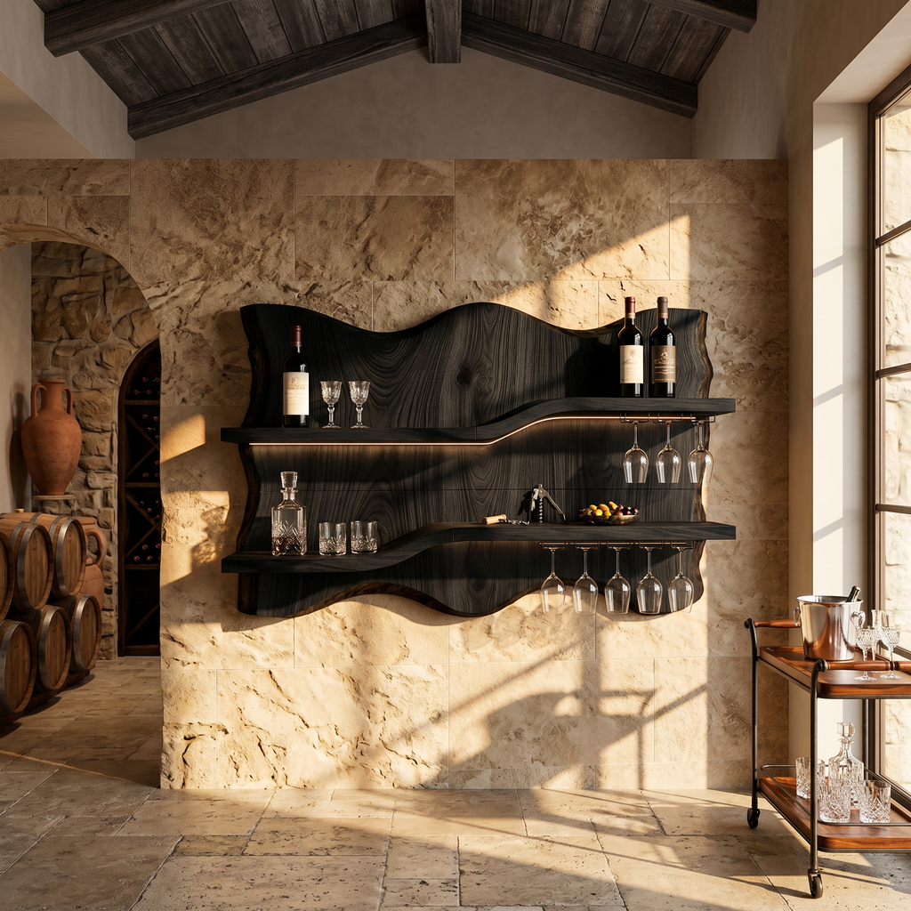 Contemporary Bottle Storage Wine Rack For Dining Space