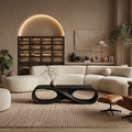 Contemporary Coffee Table With Infinity Loop For Modern Living Room