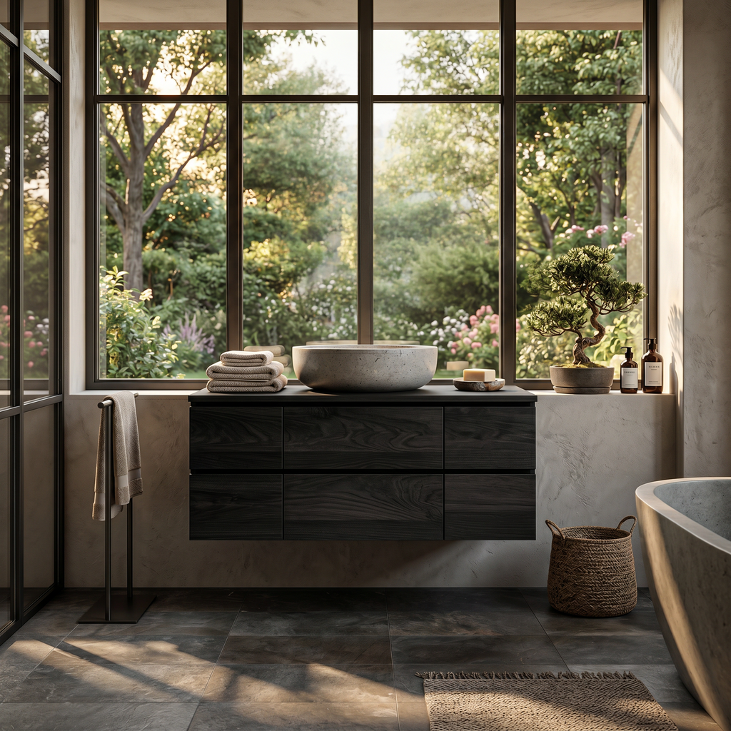 Contemporary Floating Bathroom Vanity With 2 Tiers Drawer For Bathroom