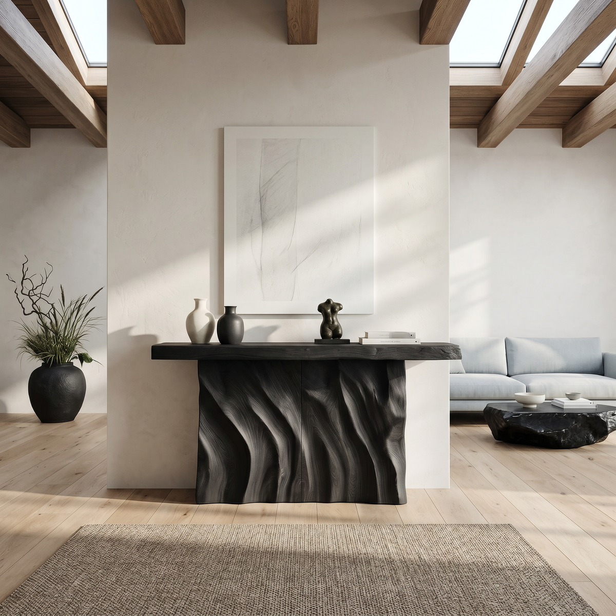 Contemporary Live Form Hall Table For Penthouse Interior Space - view 4