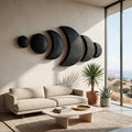 Boho Moon Phase Wood Wall Decor For Living Room