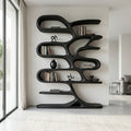 Contemporary Wooden Bookcase For Minimalist Living Room Decor - view 4