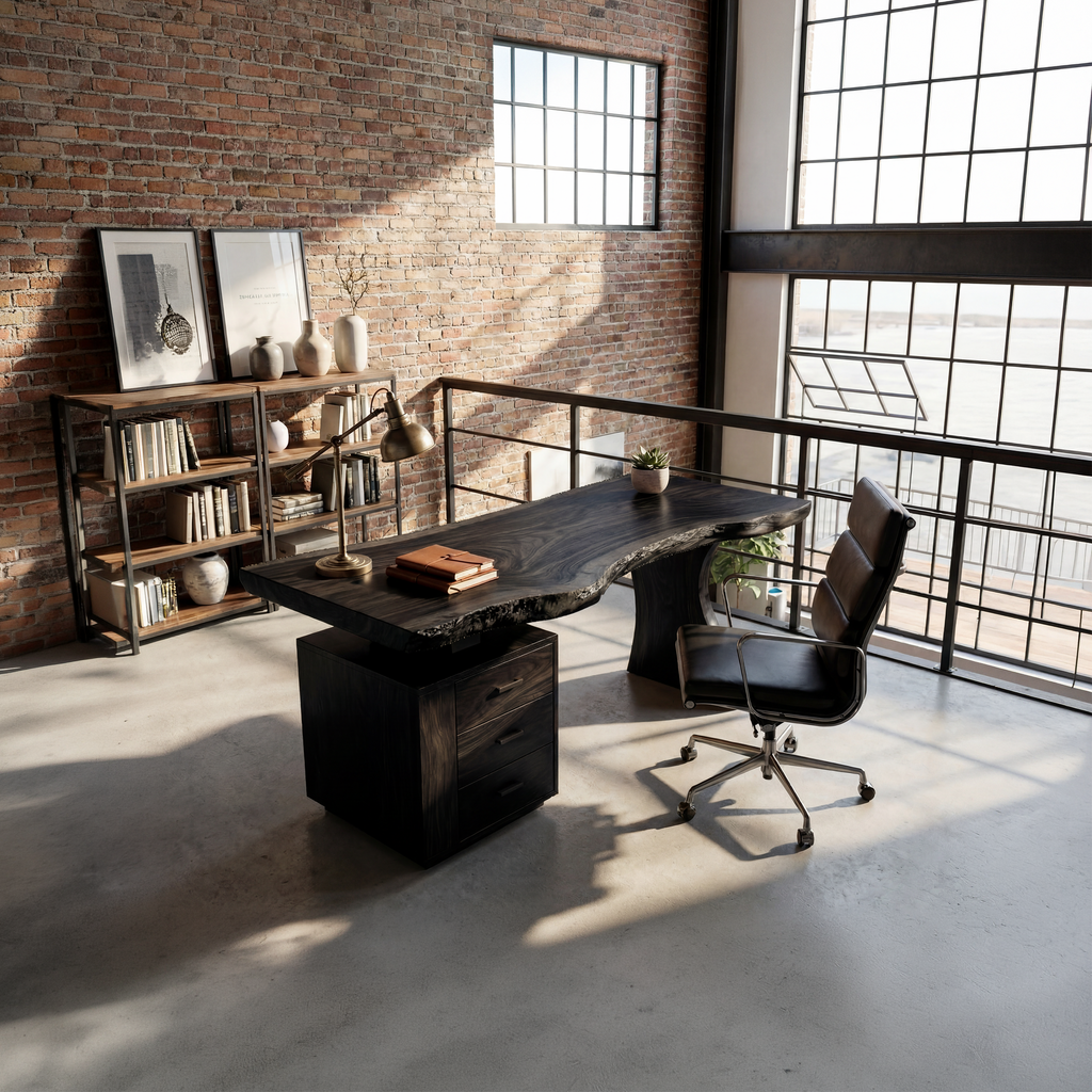 Contemporary Desk With Storage For Curated Home Office