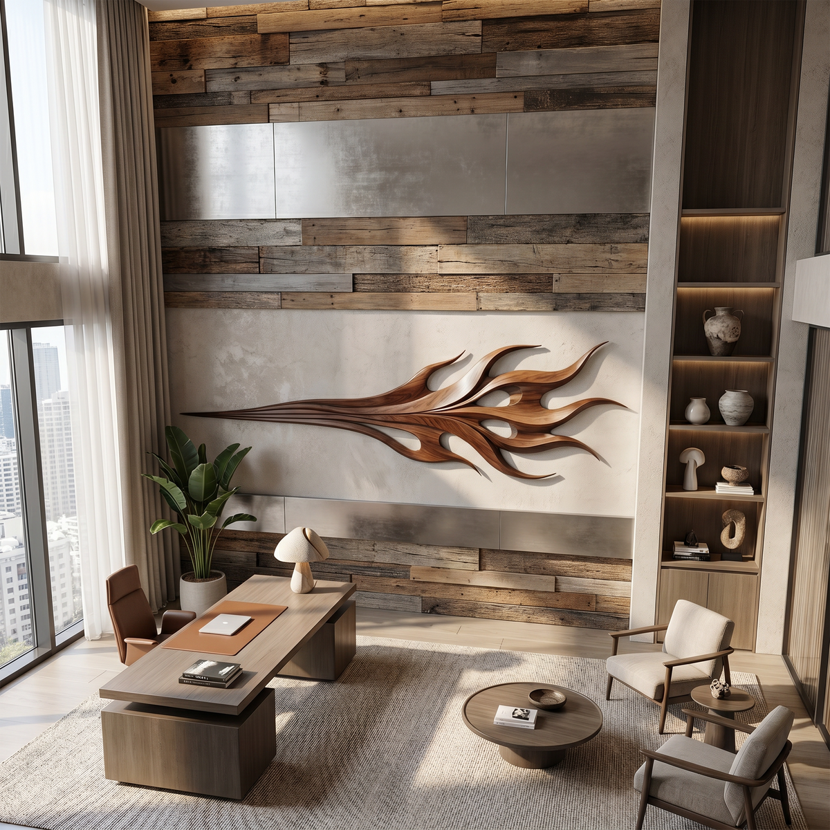 Contemporary Artistic Wall Panel For Boutique Interior Design