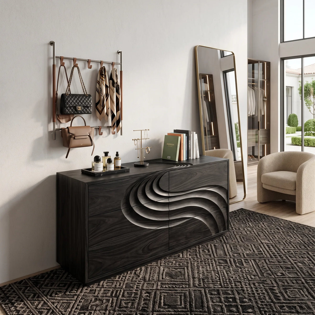 Contemporary Flow Dresser Drawer For Modern Bedroom - view 4