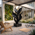 Coastal Botanical Wooden Sculpture For Luxury Beach House Decor