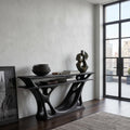 Contemporary Console Table With Sculptural Form For Entryway