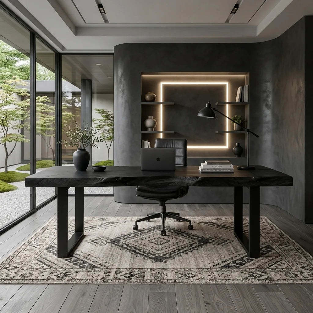 Contemporary Live Edge Desk For Home Office
