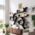Boho Tree Branch Wall Mounted Bookshelf for Entryway