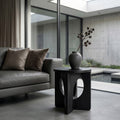 Contemporary Natural Wood Round Side Table For Living Furniture