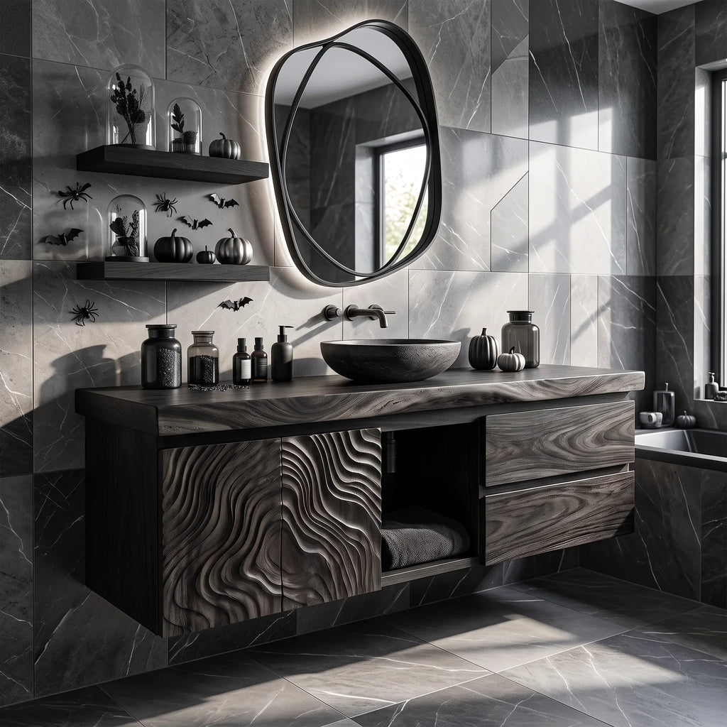 Contemporary Halloween Floating Bathroom Vanity Urban Loft