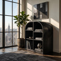 Contemporary Open Wooden Magazine Rack With  For Living Room