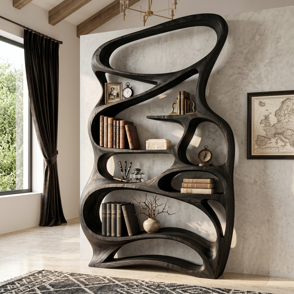 Contemporary Reading Shelf For Peaceful Reading Corner